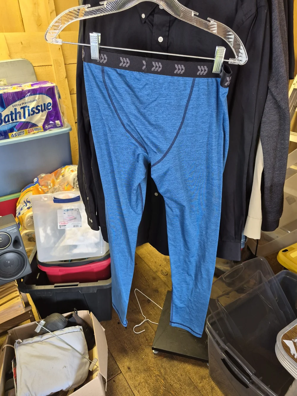 all in motion Kids Blue Long-Sleeve Rashguard Top and Leggings Swim Set Bin 52